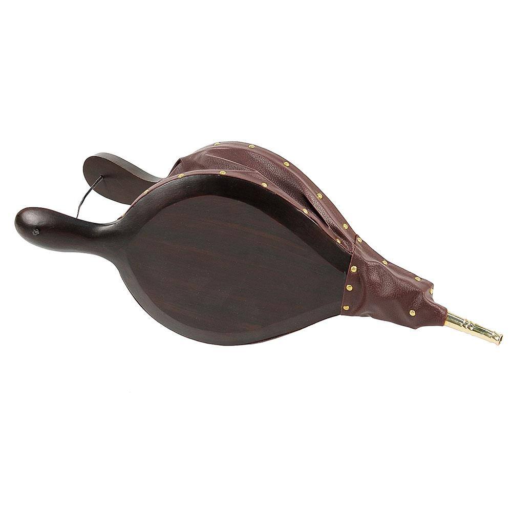 Nut-Brown Mango Hardwood and Brass Fireplace Bellows
