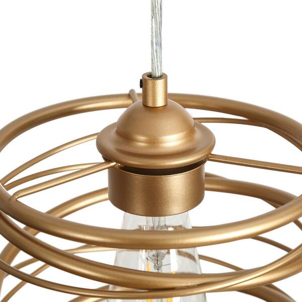 LNC Modern 11 in. 1-Light Gold Pendant Island Ceiling Light with