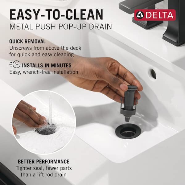 Delta Trinsic Single Hole Single-Handle Bathroom Faucet with Metal