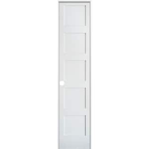 24 in. x 96 in. Shaker 5-Panel Primed Solid Core MDF Right-Hand Single Prehung Interior Door