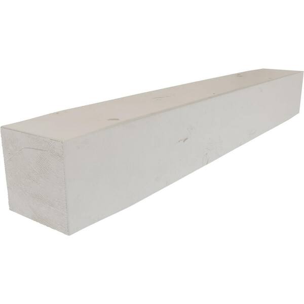 Ekena Millwork 4 in. x 4 in. x 4 ft. Knotty Pine Polyurethane Faux Wood Beam Fireplace Cap-Shelf Mantel