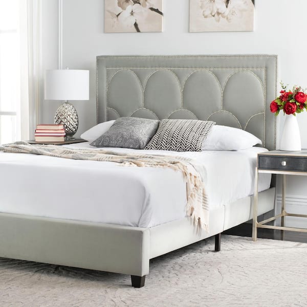Solania Gray Queen Upholstered Bed
