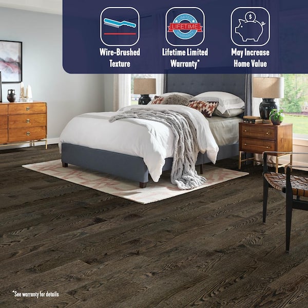 American Vintage Mountain Time Red Oak 3/4 in. T x 5 in. W Wire Brushed Solid Hardwood Flooring (23.5 sq.ft./ctn)