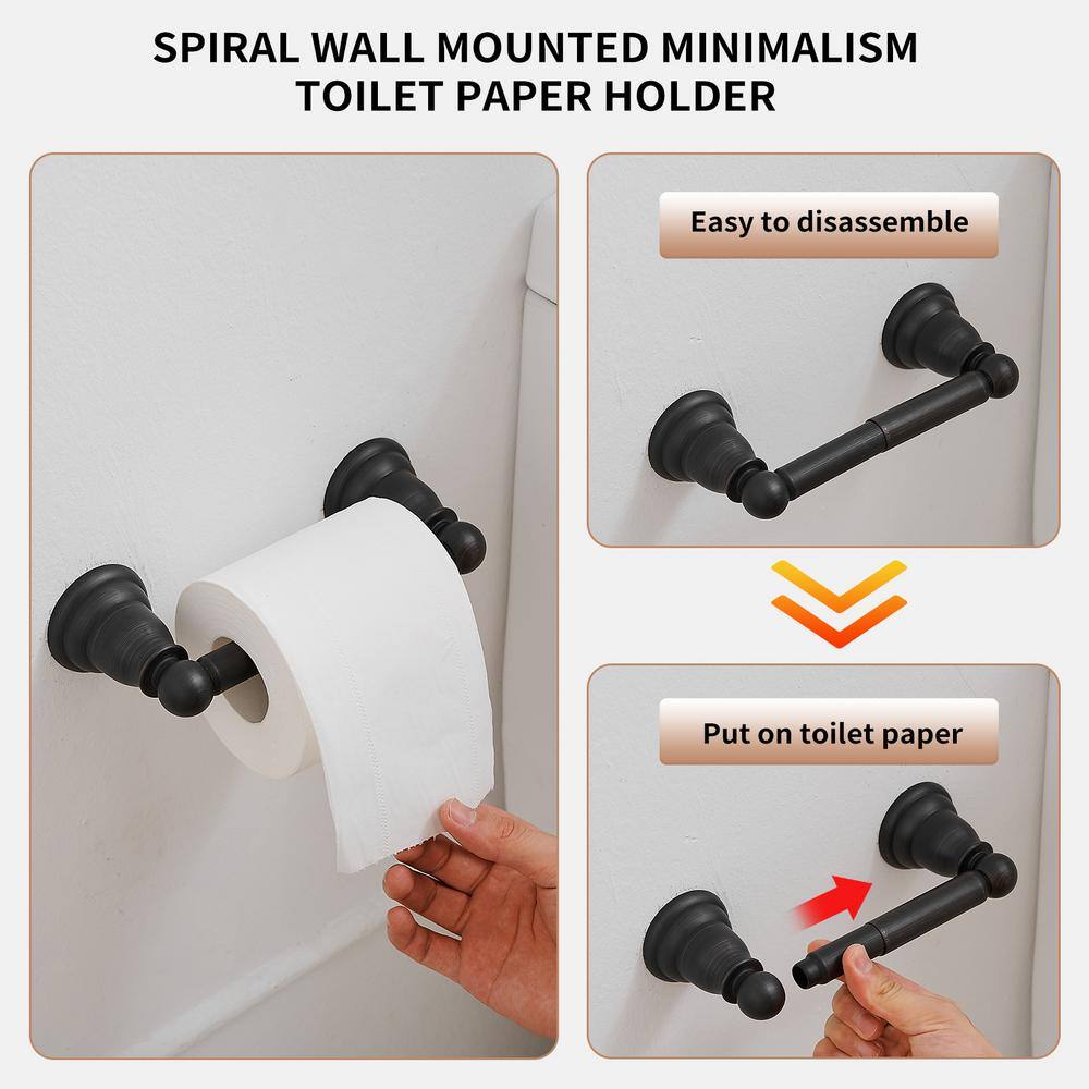 Oil-Rubbed Bronze 5-Piece Bathroom Hardware Set