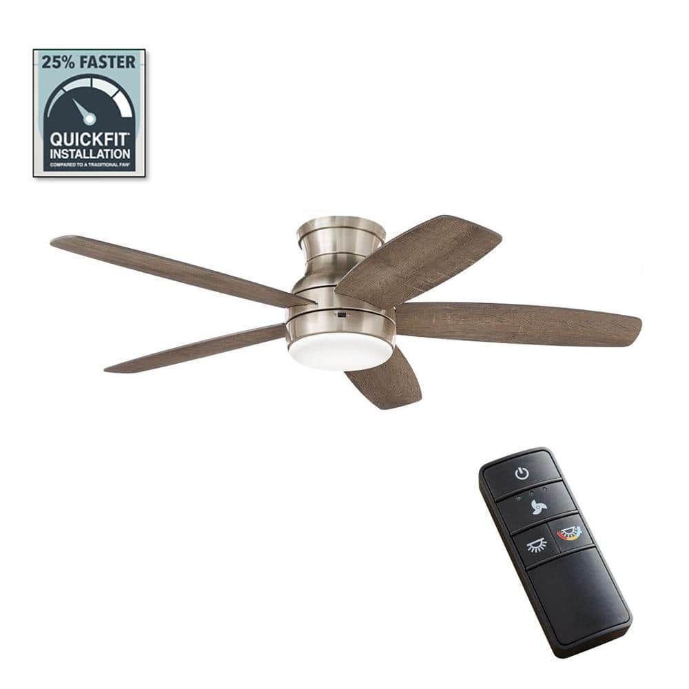 Home Decorators Collection Ashby Park 52 in. White Color Changing  Integrated LED Brushed Nickel Ceiling Fan with Light Kit and Remote Control  59252 The Home Depot