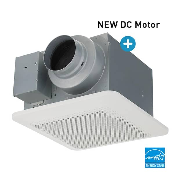 Whisper Choice DC Pick-A-Flow 80/110 CFM Ceiling Bathroom Exhaust Fan with  Flex-Z Fast Bracket