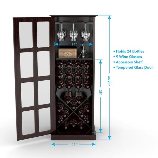 Atlantic Espresso Bar Cabinet 94835842 The Home Depot Atlantic Espresso Bar Cabinet 94835842, Espresso Corner Wine Cabinet