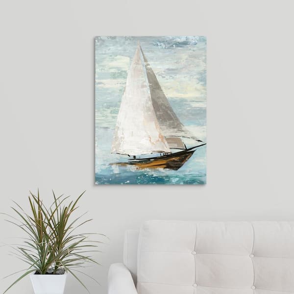 Small Boat In The Bay DIY Paint By Numbers Kit Acrylic Painting On Canvas