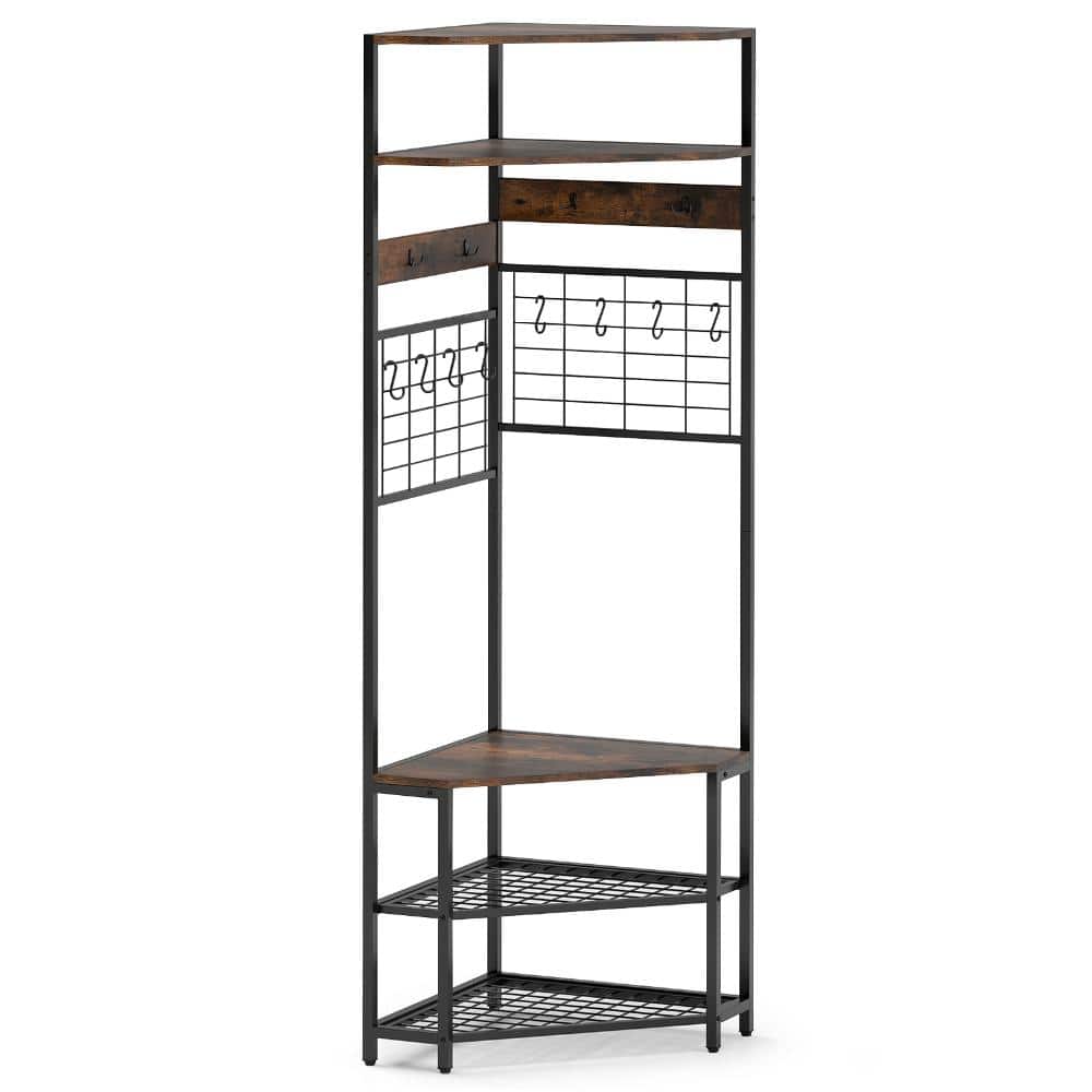 5-Tier Corner Hall Tree, Coat Rack with Shoe Bench and Storage Shelves price history on PriceWatchPro