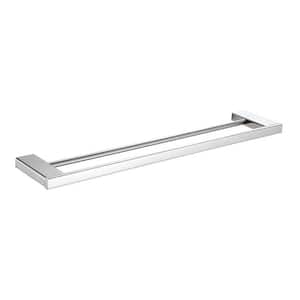 General Hotel 23.6 in. Wall Mounted Double Rail Towel Bar in Chrome