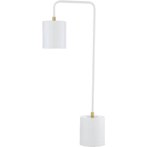 Artistic Weavers Shikhov 24.85 in. White Indoor Table Lamp with White Cylinder Shaped Shade