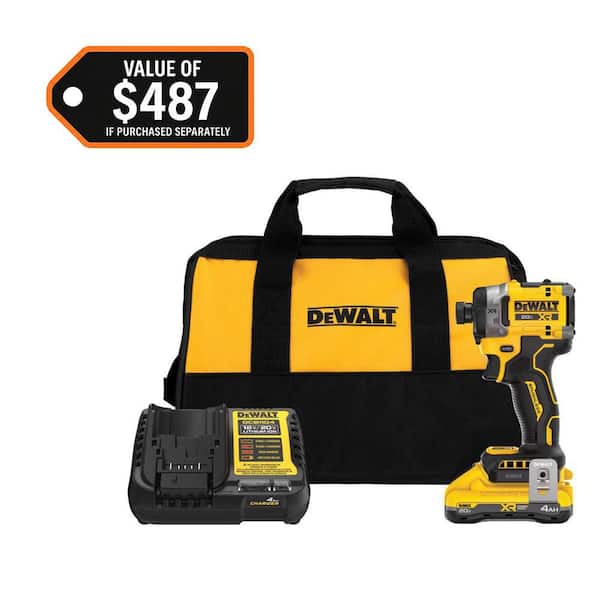 20V MAX XR Lithium-Ion Brushless Cordless 3-Speed High Torque 1/4 in. Impact Driver Kit with XR POWERPACK 4.0 Ah Battery