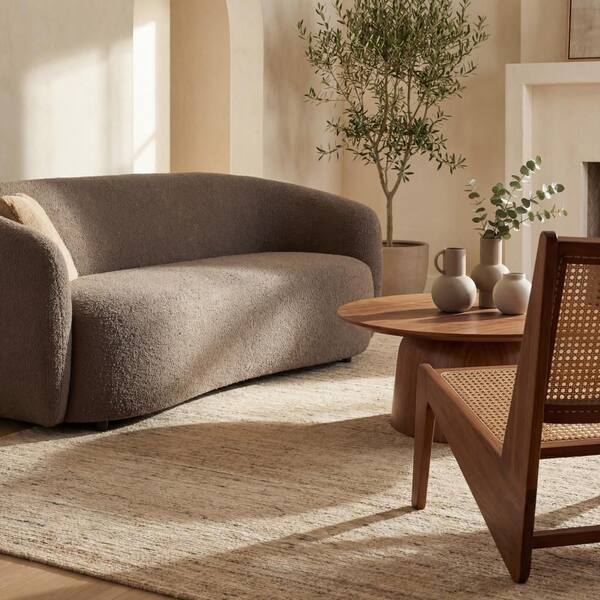 nuLOOM Elanisse Solid Wool Area Ivory 6 ft. x 9 ft. Indoor Area