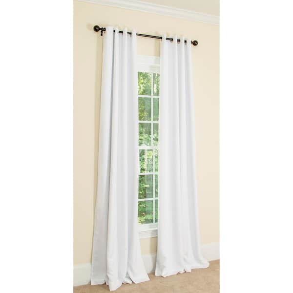 Manor Luxe Elle 100% Blackout Grommet Curtains With Thermal Insulated Liner, 2 Panels, 50''x108'', Blue