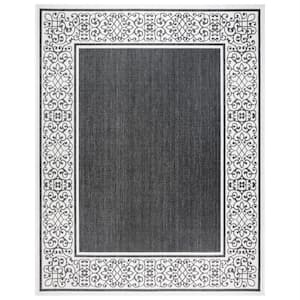 Hampton Bay Black/Brown 5 x 7 Border Indoor/Outdoor Area Rug 3102403 - The  Home Depot