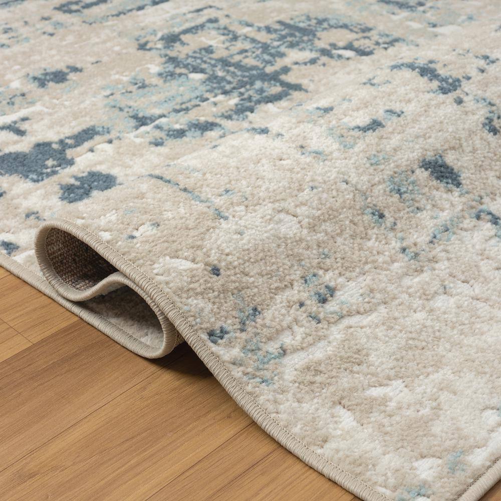 Arcady Blue and Beige Abstract Rectangular Area Rug