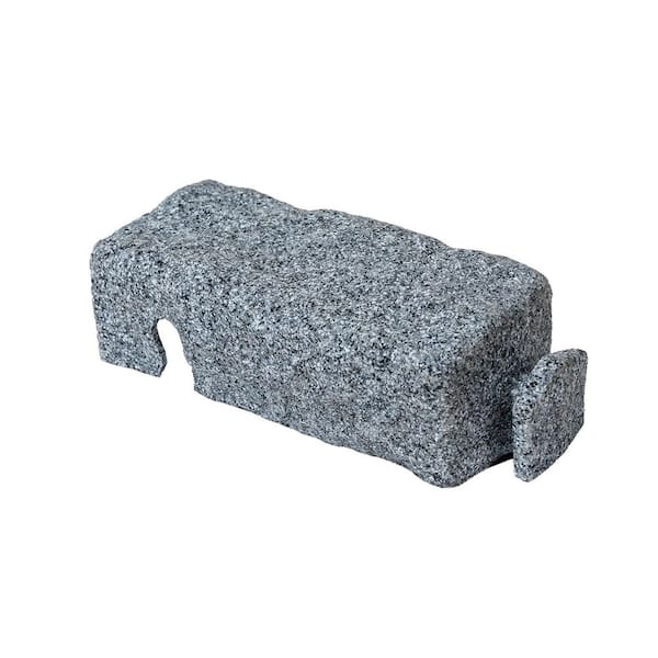 7 in x 2.25 in x 4 in GreyStone (Right) Faux Stone Plastic Garden Edging (1-Pack)