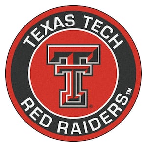 NCAA Texas Tech University Black 2 ft. x 2 ft. Round Area Rug
