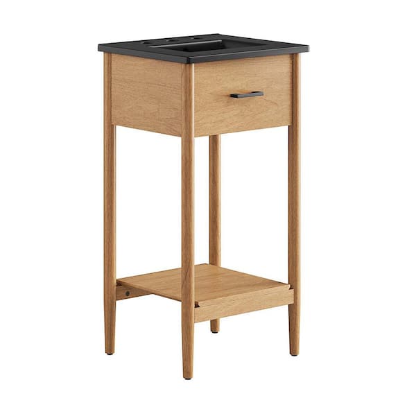 MODWAY Zaire 18 in. W x 16 in. D x 34 in. H Bath Vanity Cabinet without Top in Natural Black