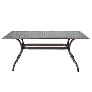 66.7 in. Bronze Aluminum Rectangular Outdoor Dining Table