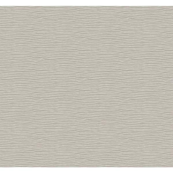 CASA MIA Wavy Textured Lines Silk Grey Paper Non-Pasted Strippable Wallpaper Roll (Cover 60.75 sq. mt.)