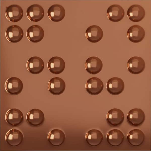 Ekena Millwork 19 5/8 in. x 19 5/8 in. Emery EnduraWall Decorative 3D Wall Panel, Copper (12-Pack for 32.04 Sq. Ft.)