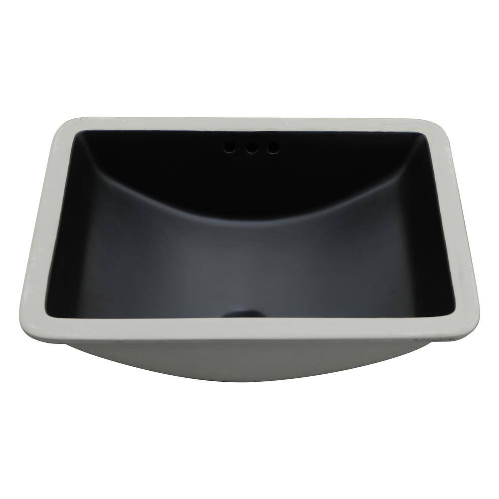 21 in. x 14.75 in. x 8.5 in. Black Rectangular Undermount Ceramic Wash Basin Bathroom Sink price history on PriceWatchPro