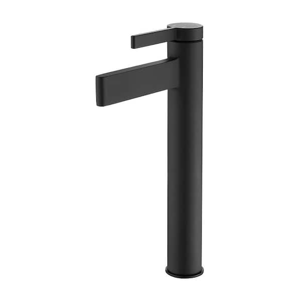 ROSWELL Oviedo Single High Handle Single Hole Bathroom Faucet in Matte Black