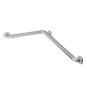 Home Care 24 in. x 36 in. x 1-1/2 in. Concealed Screw L-Shaped Grab Bar in Peened Stainless Steel