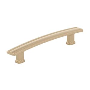 Marsala Collection 5 1/16 in. (128 mm) Grooved Champagne Bronze Transitional Rectangular Cabinet Bar Pull