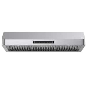 42 in. 900CFM Ducted Under Cabinet Range Hood with 3-Way Venting Removable LED and Gesture Control in Stainless Steel