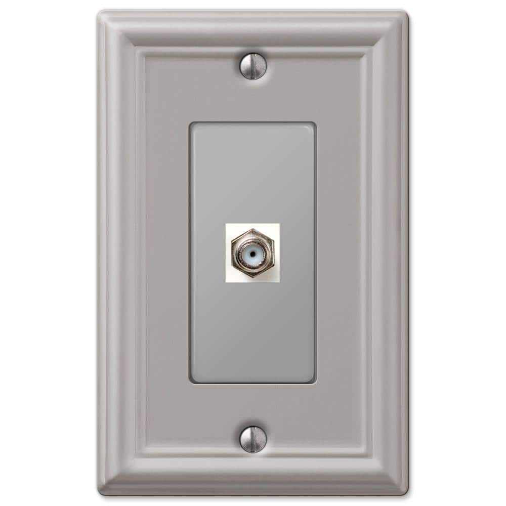 Ascher 1 Gang Coax Steel Wall Plate - Brushed Nickel price history on PriceWatchPro