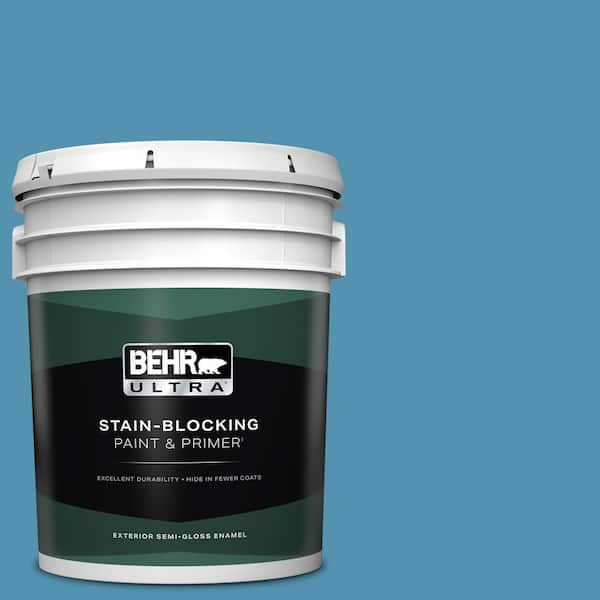 BEHR ULTRA 5 gal. #M490-5 Jet Ski Semi-Gloss Enamel Exterior Paint & Primer