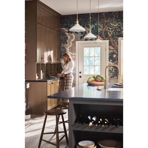 Smyth Bronzed Gold 16.75 in. H Pull Down Sprayer Kitchen Faucet with 360° Spout Swivel