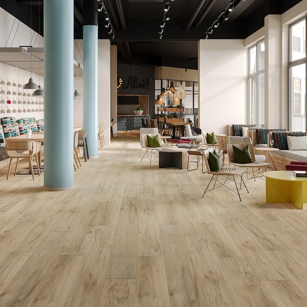 French Oak Bidwell 12 MIL 7.2 in. x 48 in. Click Lock Waterproof Luxury Vinyl Plank Flooring (23.9 sq. ft./case)