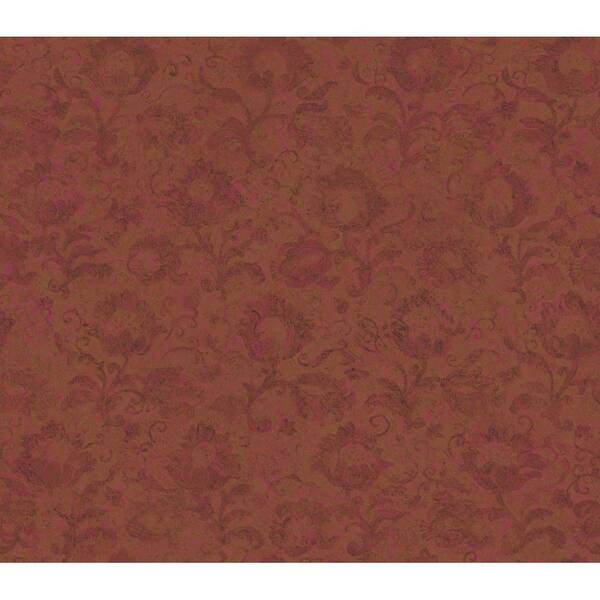 The Wallpaper Company 8 in. x 10 in. Metallic Muted Floral Wallpaper Sample