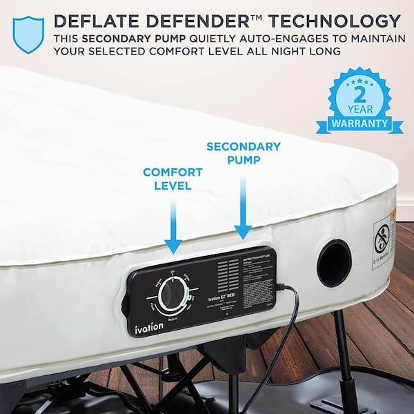 Ivation EZ-Bed 24 King Size Air Mattress with Built in Pump