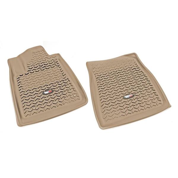 Rugged Ridge Floor Liner Front Pair Tan 2008-2011 Toyota Tundra and Sequoia