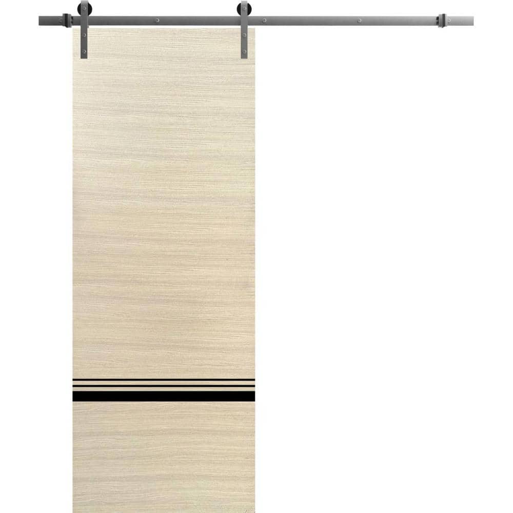 36 in. x 84 in. 1 Panel Natural Veneer Solid Wood with Honeycomb Sliding Barn Door with Hardware Kit price history on PriceWatchPro