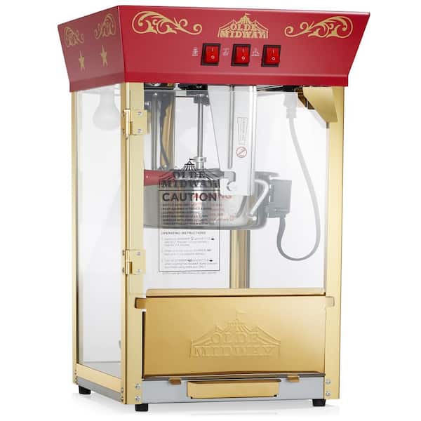 850 W 10 oz. Red Movie Theater-Style Countertop Popcorn Machine