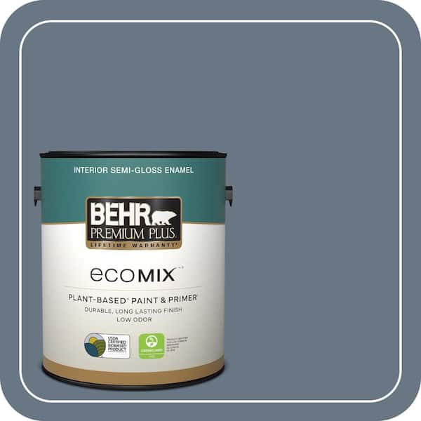 1 gal. #MQ5-19 Hypnotic Semi-Gloss Enamel EcoMix Plant-Based Interior Paint & Primer