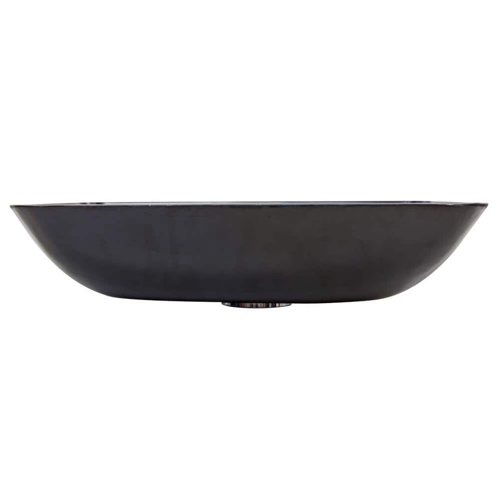 Turquoise Blue Rectangular Glass Vessel Sink, 18" x 13"