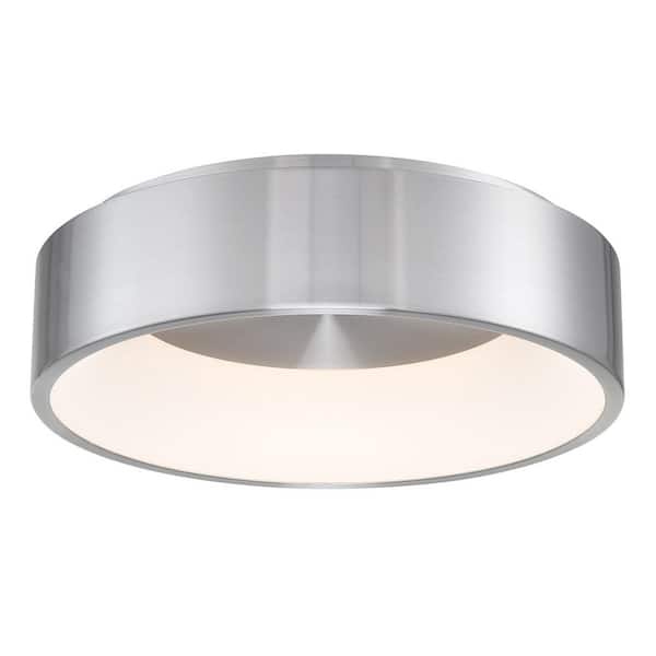 Corso 18 in. 1-Light 3000K Brushed Aluminum LED Flush Mount