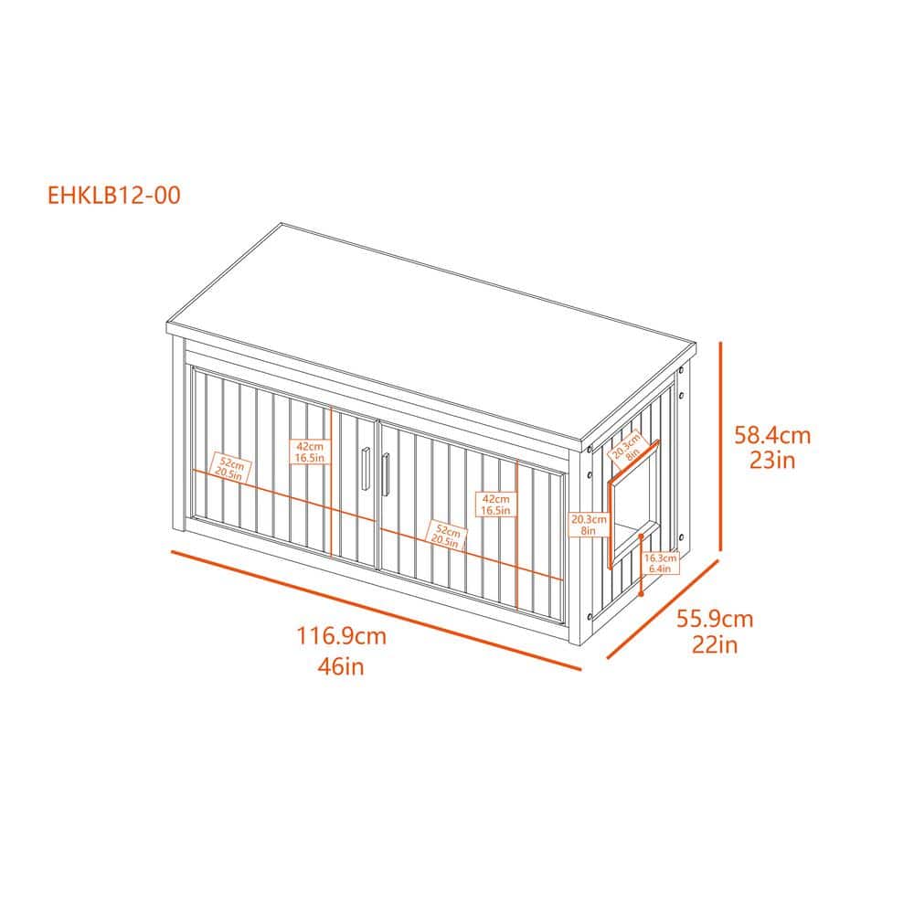 Espresso ECOFLEX Cat Litter Box Enclosure Bench