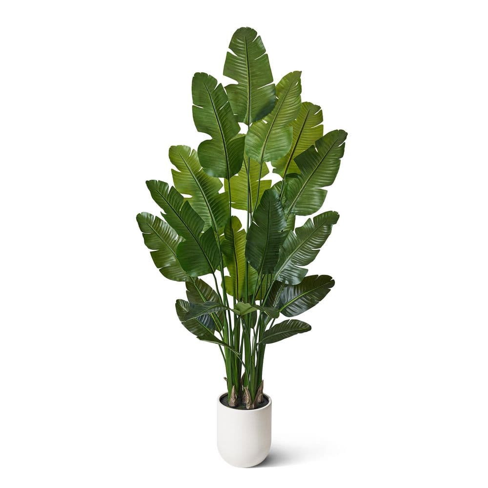 8ft.Artificial Bird of Paradise Plant with White Planter, Realistic Look and Perfect for Home Decor or Office price history on PriceWatchPro