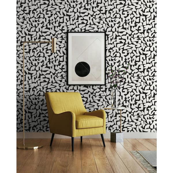 STACY GARCIA HOME Black Graphic Geo Vinyl Peel and Stick STACY GARCIA HOME Black Graphic Geo Vinyl Peel and Stick