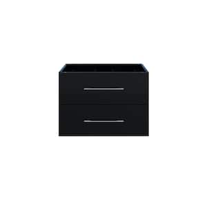 Napa 30 in. W x 20 in. D x 21 in. H Single Sink Bath Vanity Cabinet without Top in Glossy Black, Wall Mounted
