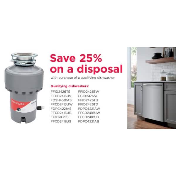 Frigidaire 1.25 HP Corded Garbage Disposal Disposer FF13DISPC1 The Home  Depot
