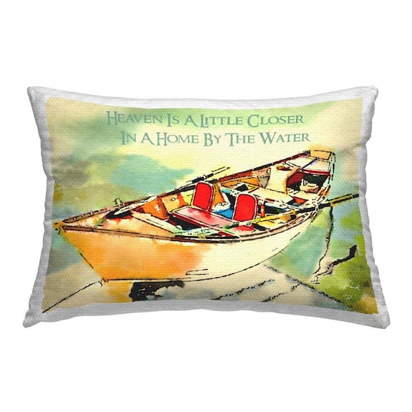 Stupell Industries Heaven is Closer Phrase Outdoor Printed Throw Pillow by Jill Meyer