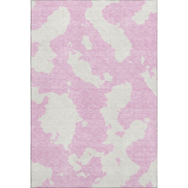 Addison Rugs Mayfield Premium Machine Washable Abstract AMF975 Pink 2 ft. 6 in. x 3 ft. 10 in. Area Rug